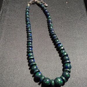 DTR Jay King Sterling Azurite Malachite 18-21" Necklace (1)